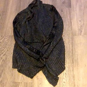Guess Sweater with Leather and Zipper Details